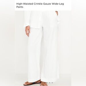 BRAND NEW Linen White Women's Pants from Old Navy NEVER WORN